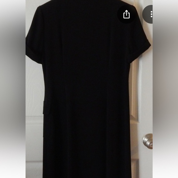 Talbots Vintage (Size 16) Black Button-down Career Office Midi Dress - Picture 11 of 12